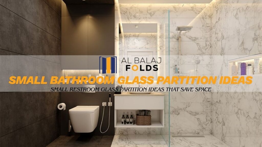 Small restroom glass partition ideas